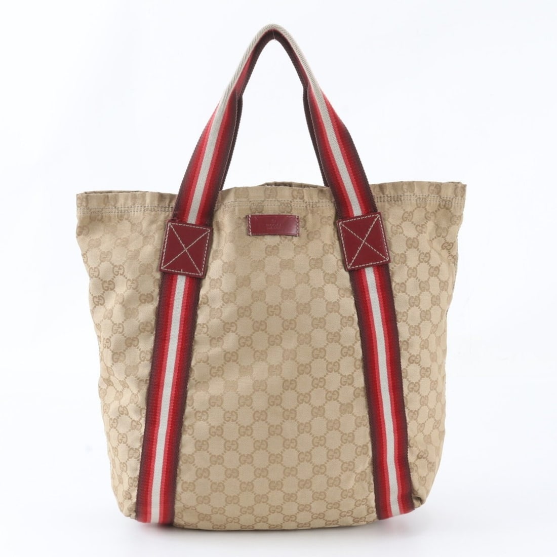 Gucci GG Canvas 189669 Leather Tote Bag Handbag Shoulder for Men: --- Catalog ---Category: SizeSize (HxWxD): 35cm x 33cm x 15cm / 13.77'' x 12.99'' x 5.9''Handle Length: 45cm / 17.71''Category: DesignType: Handbag, Tote bagColor: Beige, Red colorGender: MenMaterial: