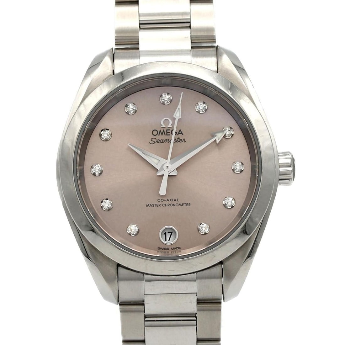 Omega Seamaster Aqua Terra 11P 220.10.34.20.60.001 Stainless Steel Automatic Watch: --- Catalog ---Category: SizeWrist Size: 14.5cm / 5.7''Case Diameter: 34mm / 1.34''Category: DesignType: WristwatchGender: Men,WomenColor (Dial): SilverMaterial (Band): Stainless steelMaterial (Case):