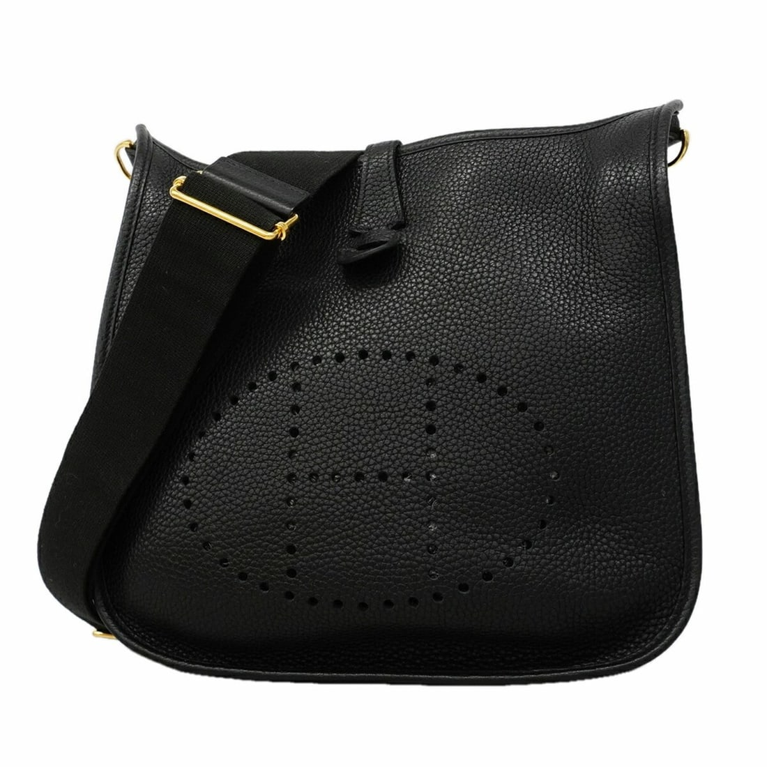 Hermes Evelyne 3PM Shoulder Bag, Taurillon Clemence Leather, Black, D Stamp, Women's, OP007946: --- Catalog ---Category: SizeSize (HxWxD): 28cm x 29.5cm x 8cm / 11.02'' x 11.61'' x 3.14''Category: DesignType: Shoulder bagColor: BlackGender: WomenMaterial: Taurillon clemence leather Hardware Colo
