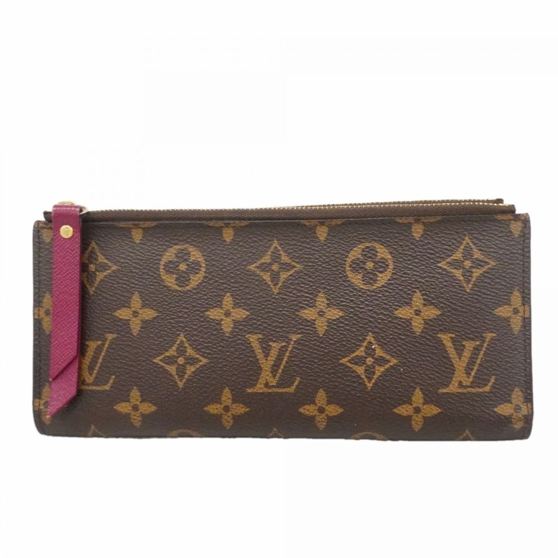 Louis Vuitton Monogram Portefeuille Adele Long Wallet M61269 Brown Fuchsia Women's OP007035: --- Catalog ---Category: SizeSize (HxWxD): 9.5cm x 21.5cm x 1.5cm / 3.74'' x 8.46'' x 0.59''Category: DesignType: Long wallet (bi-fold)Color: Brown, FuchsiaGender: WomenCategory: GeneralMPN: M61269Bra