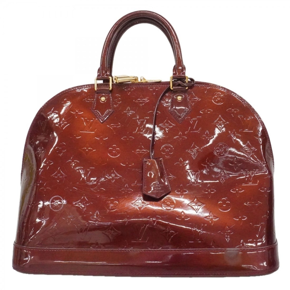 Louis Vuitton Alma GM Vernis handbag, M91687, Rouge Fauviste, women's, OP011536: --- Catalog ---Category: SizeSize (HxWxD): 28.5cm x 38.5cm x 18cm / 11.22'' x 15.15'' x 7.08''Category: DesignType: HandbagColor: Rouge fauvisteGender: WomenCategory: GeneralMPN: M91687Brand: Louis Vu