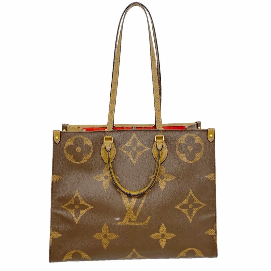 Louis Vuitton Monogram Giant Reverse OnTheGo GM Tote Bag M45320 Brown 2-way bag for women: --- Catalog ---Category: SizeSize (HxWxD): 32cm x 41cm x 16.5cm / 12.59'' x 16.14'' x 6.49''Category: DesignType: Tote bagColor: BrownGender: WomenCategory: GeneralMPN: M45320Brand: Louis Vuitton--- I