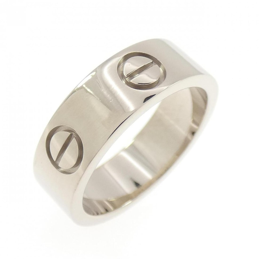 Cartier Love Ring: --- Catalog ---Category: SizeUS Size: 5Brand Size: 49Category: DesignType: Band ringGender: WomenMaterial: White gold (18K)Category: GeneralMPN: B4084700Brand: Cartier--- Item List ---Section: