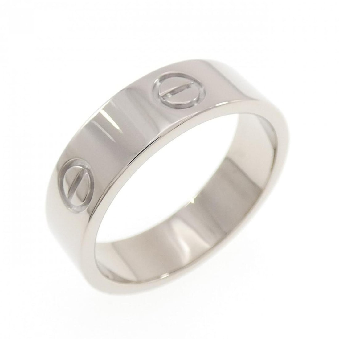 Cartier Love Ring: --- Catalog ---Category: SizeUS Size: 10Brand Size: 60Category: DesignType: Band ringGender: WomenMaterial: White gold (18K)Category: GeneralBrand: Cartier--- Item List ---Section: ConditionRanking: R