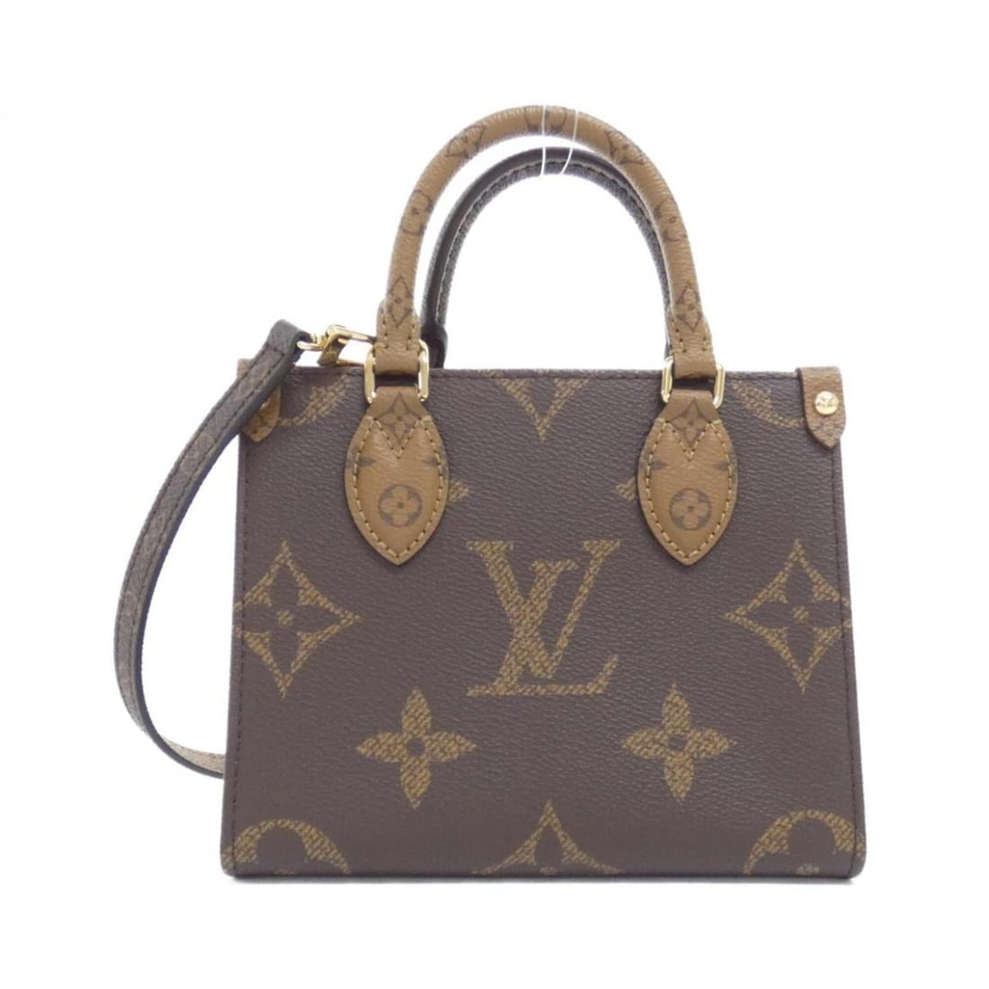 Louis Vuitton Monogram Giant OnTheGo BB M46839 Handbag: --- Catalog ---Category: SizeSize (HxWxD): 15cm x 18cm x 8cm / 5.9'' x 7.08'' x 3.14''Category: DesignType: HandbagColor: MarronGender: WomenMaterial: Coated canvas Hardware Color: GoldCategory: Gener