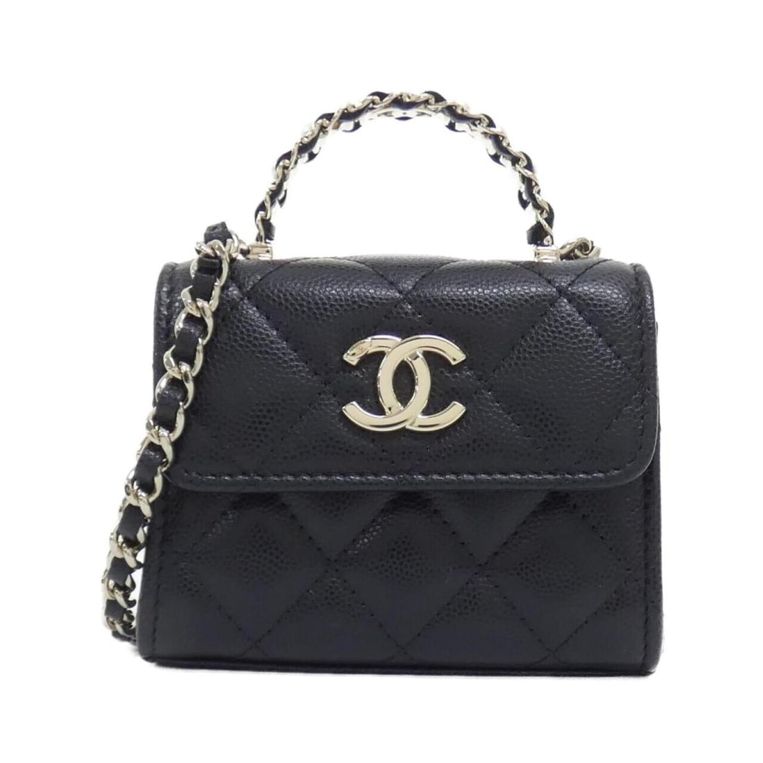 Chanel AP4982 Handbag, Clutch, Shoulder Bag: --- Catalog ---Category: SizeSize (HxWxD): 9cm x 11cm x 4.5cm / 3.54'' x 4.33'' x 1.77''Category: DesignType: Handbag, Shoulder bagColor: BlackGender: WomenMaterial: Grained Calfskin Hardware Color: G