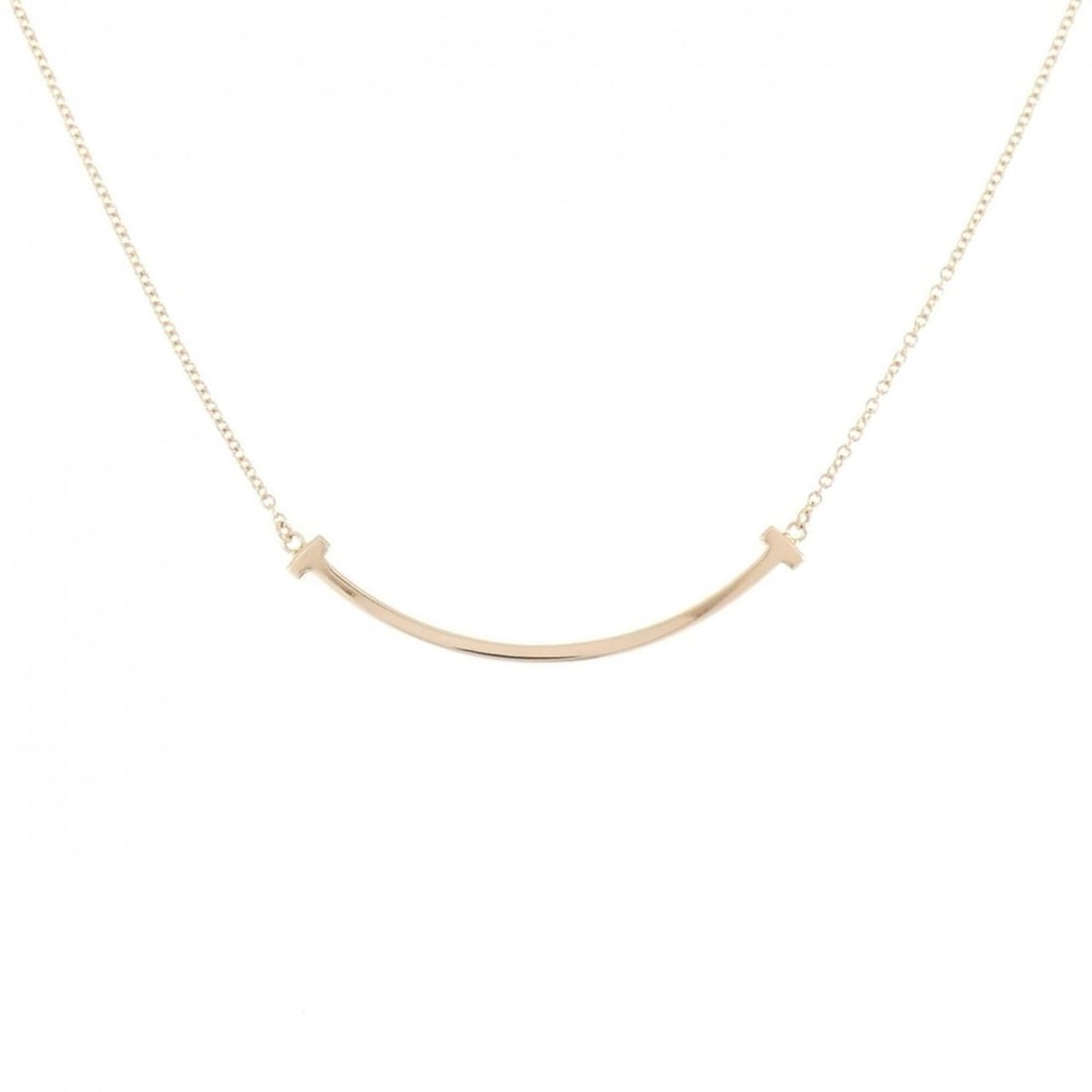 Tiffany T Smile Small Necklace: --- Catalog ---Category: SizePendant Size: 3.5mm x 37mm / 0.13'' x 1.45''Neck Circumference: 41 cm - 46 cm / 16.14'' - 18.11''Category: DesignGender: WomenMaterial: Pink gold (18K)Pendant Type: