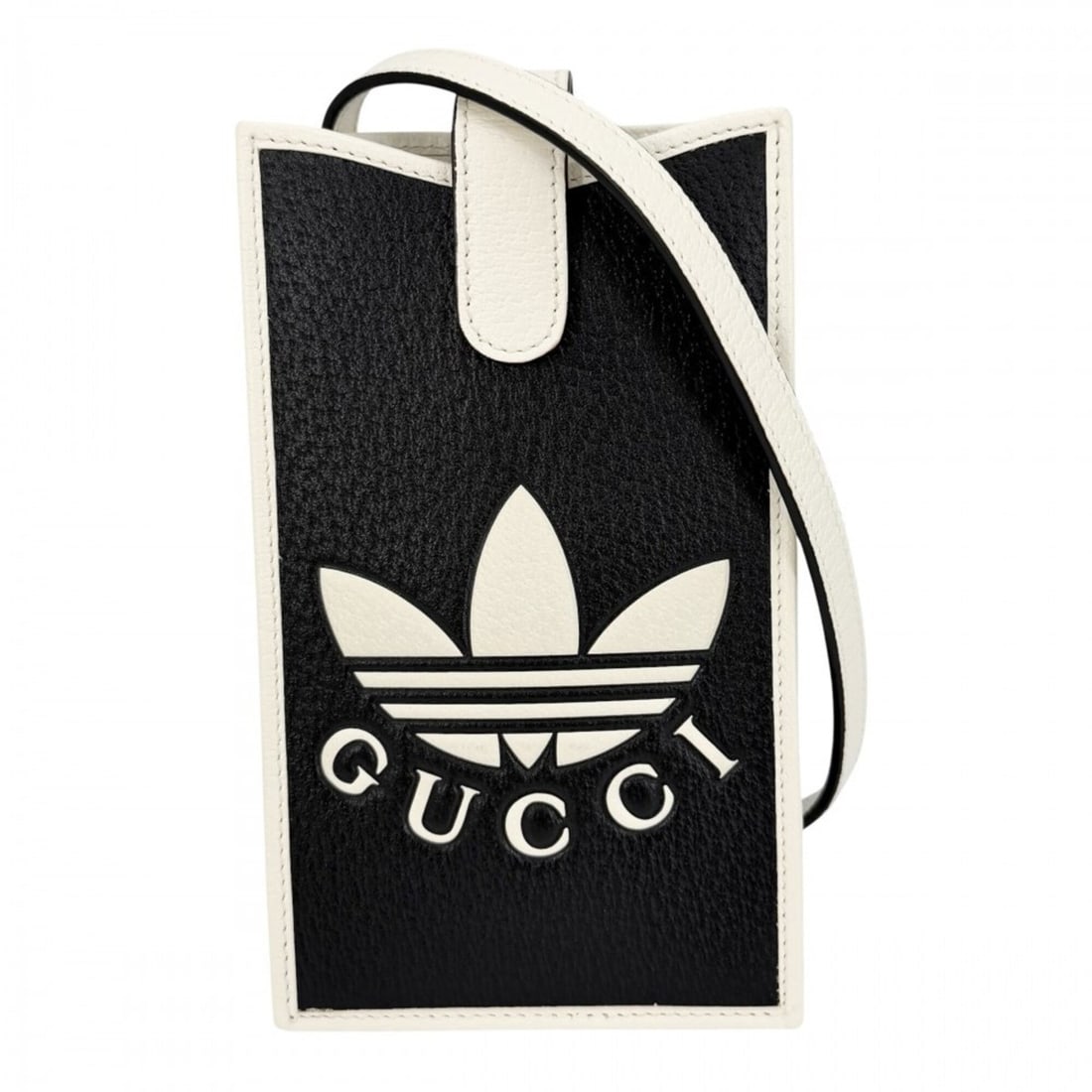 Gucci Shoulder Bag for Women, Adidas Collaboration, Smartphone Bag/Pouch, Bag/Crossbody Bag, adidas: --- Catalog ---Category: SizeSize (HxWxD): 17cm x 10cm x 2.5cm / 6.69'' x 3.93'' x 0.98''Category: DesignType: Shoulder bagColor: Black, WhiteGender: WomenMaterial: Leather Category: GeneralMPN: 70220