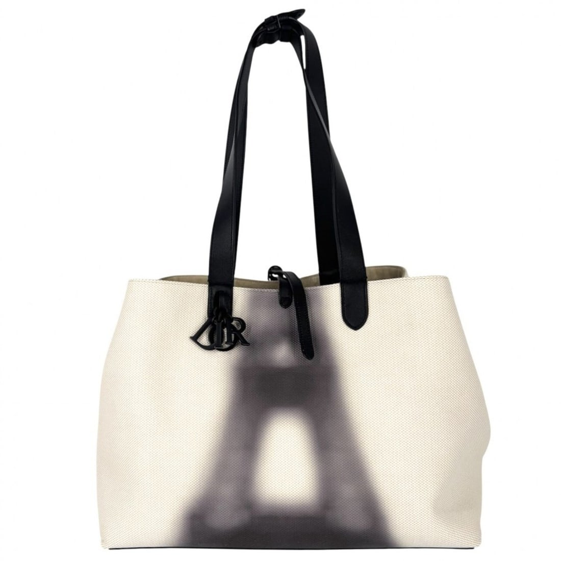 Christian Dior Toujours Large Tote Bag for Women, Handbag with Eiffel Tower Design, Shoulder Bag,: --- Catalog ---Category: SizeSize (HxWxD): 26cm x 36cm x 21cm / 10.23'' x 14.17'' x 8.26''Category: DesignType: Handbag, Tote bagColor: Black, IvoryGender: WomenMaterial: Canvas , Leather Category: Ge