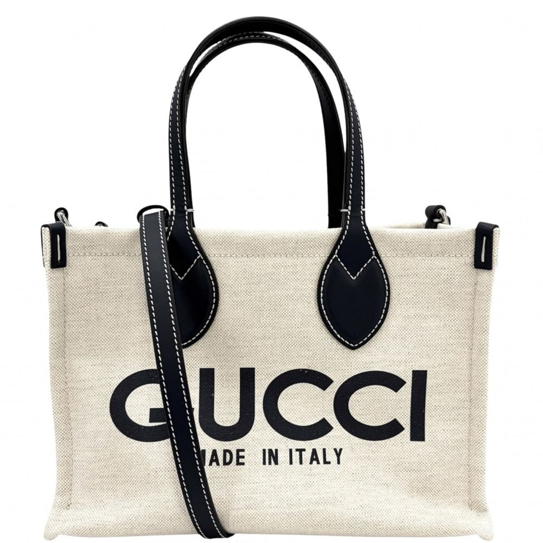 Gucci Women's Medium Tote Bag, Handbag, Shoulder Crossbody Lido, GUCCI 772144, Cotton Linen Canvas,: --- Catalog ---Category: SizeSize (HxWxD): 19cm x 28cm x 12cm / 7.48'' x 11.02'' x 4.72''Category: DesignType: Handbag, Shoulder bagColor: Beige, NavyGender: WomenMaterial: Canvas , Leather Category: 
