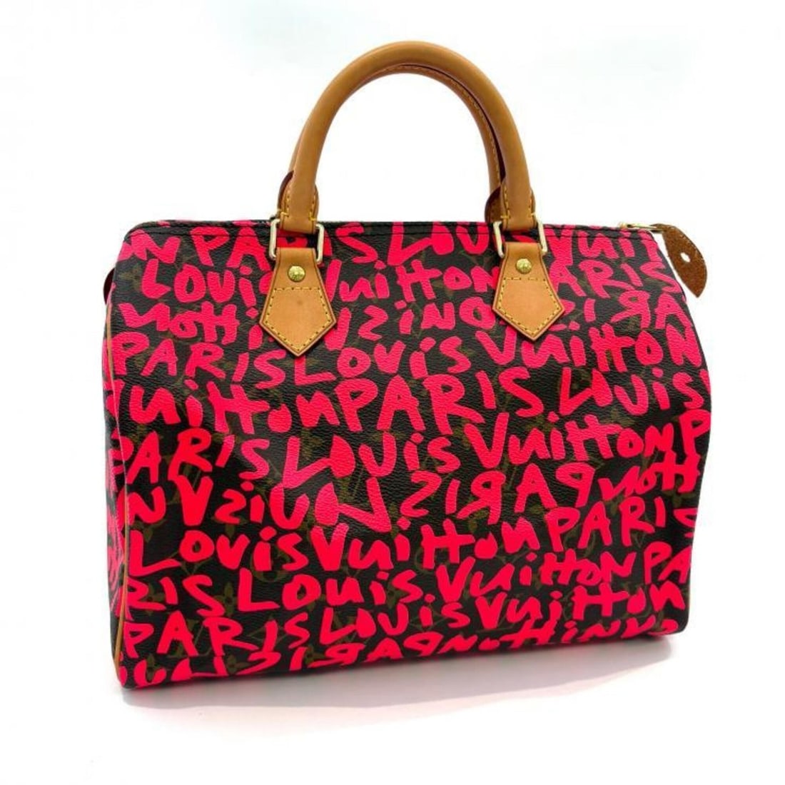 Louis Vuitton Monogram Graffiti M93704 Speedy 30 Fuchsia Pink: --- Catalog ---Category: SizeSize (HxWxD): 21cm x 30cm x 17cm / 8.26'' x 11.81'' x 6.69''Category: DesignType: HandbagColor: Brown, Fuchsia pinkGender: WomenMaterial: Monogram Graffiti Category: Gener