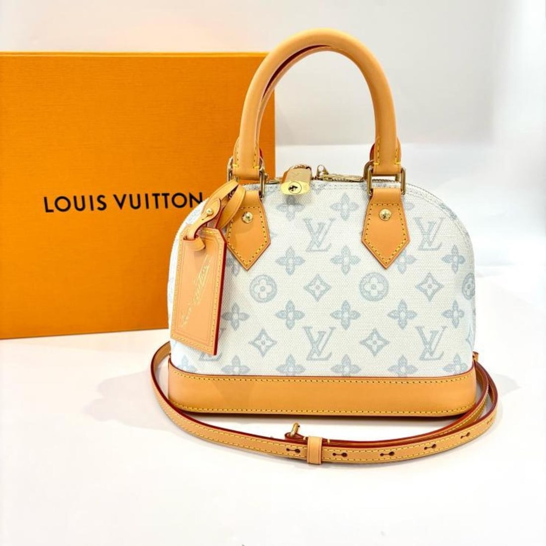 Louis Vuitton Monogram Origin Alma BB Blue Courier M27526 (1 of 11)