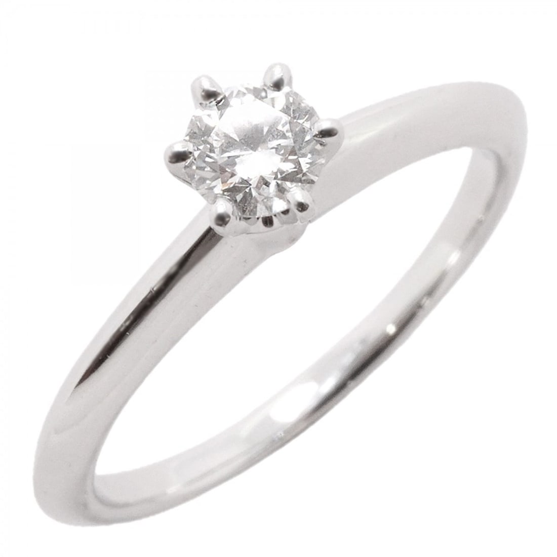 Tiffany & Co. Solitaire Ring, 1PD (One Diamond), Pt950 Platinum, 0.23ct Diamond, Size 11.5 (Women's): --- Catalog ---Category: SizeJP Size: 11.5US Size: 6Category: DesignType: Band ringStone: DiamondGender: WomenMaterial: Platinum 950Category: GeneralBrand: Tiffany--- Item List ---Section: ConditionRa
