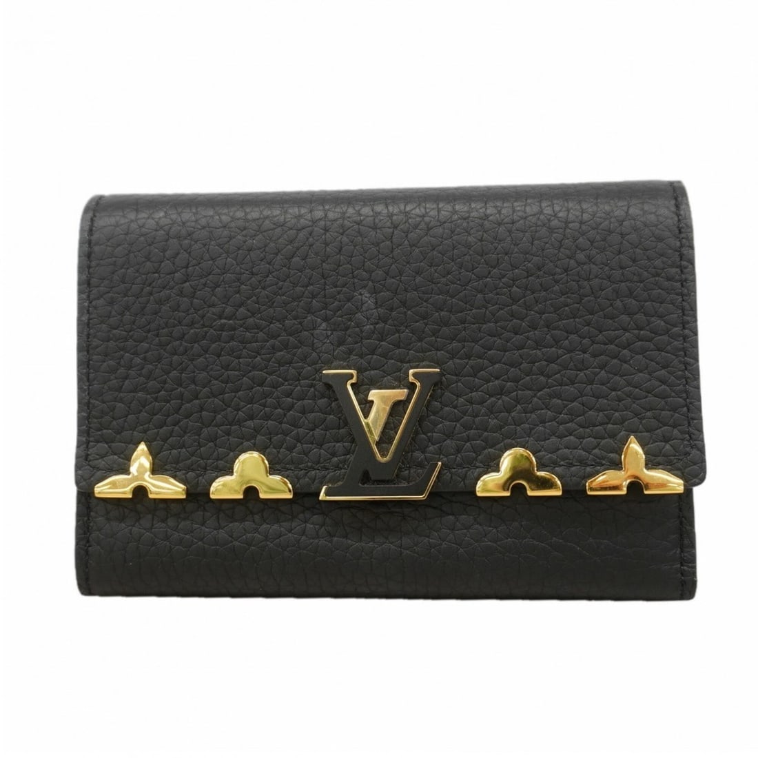 Louis Vuitton Tri-fold Wallet, Taurillon Leather, Portefeuille Capucines, M67886, Noir (Women's): --- Catalog ---Category: SizeSize (HxWxD): 10cm x 13.5cm x 2cm / 3.93'' x 5.31'' x 0.78''Category: DesignType: Wallet (tri-fold)Color: NoirGender: WomenCategory: GeneralMPN: M67886Brand: Louis Vuitton