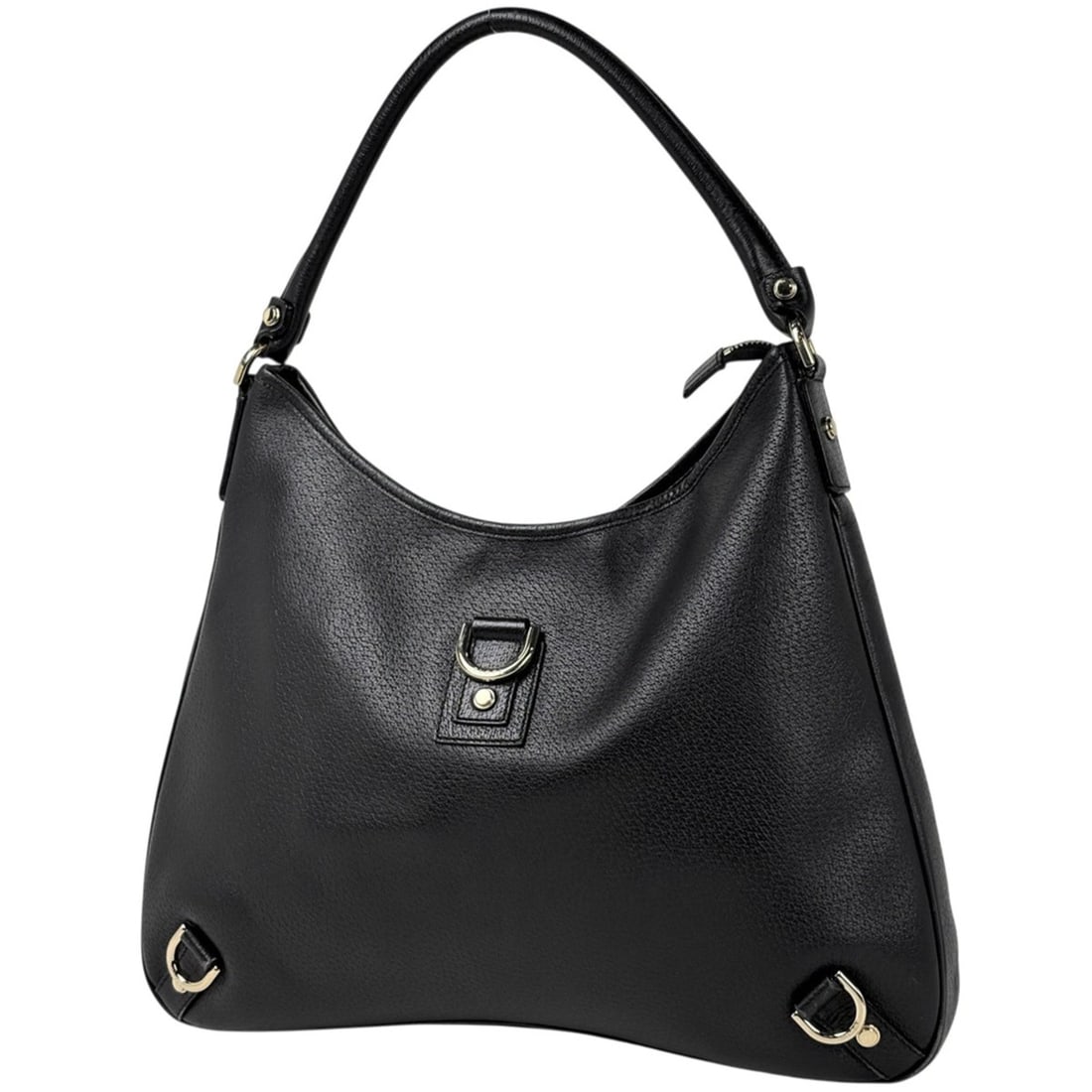 Gucci logo shoulder bag, Abbey, leather, black, 130737, women's. (1 of 16)