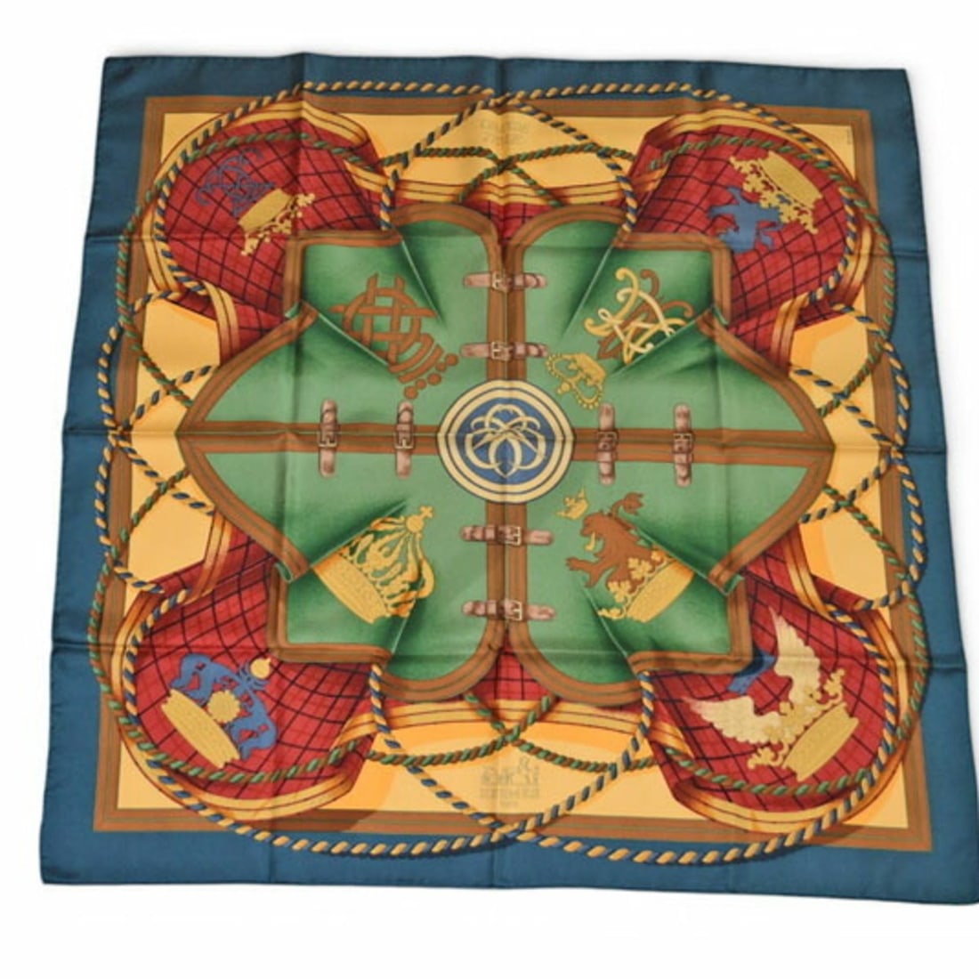 Hermes Carre 90 Scarf Muffler HERMES GRANDE TENUE/Horse's Formal Wear Green/Orange Women's: --- Catalog ---Category: SizeSize (LxW): 88cm x 88cm / 34.64'' x 34.64''Category: DesignType: ScarfColor: Green, OrangeGender: WomenMaterial: Silk Category: GeneralBrand: HermesCountry of Origin: Fran