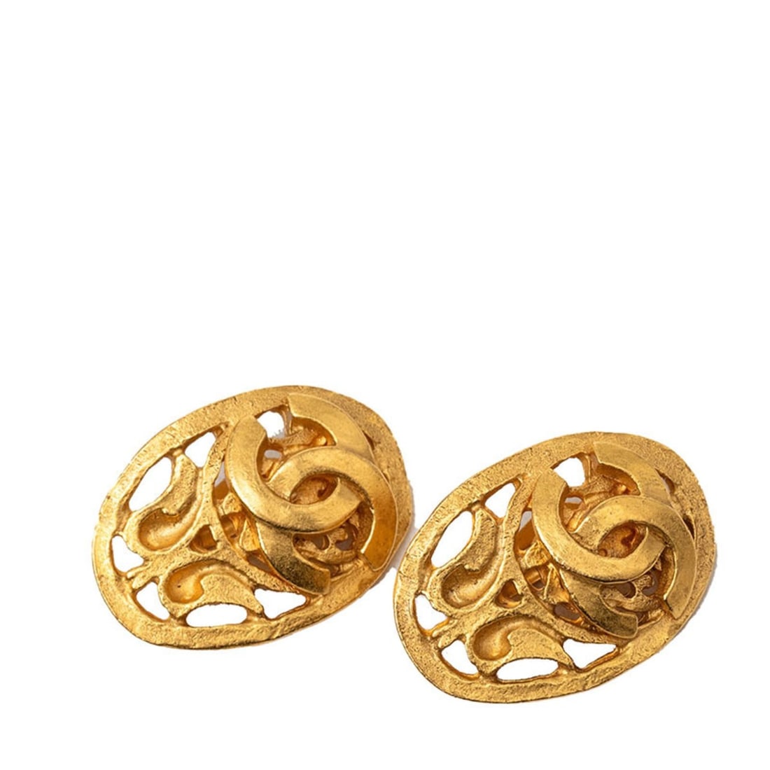 Chanel Coco Mark Vintage Earrings 95A Gold Plated GP Women's CHANEL: --- Catalog ---Category: SizeSize (HxWxD): 24.30mm x 17.30mm / 0.96'' x 0.68''Category: DesignType: Clip earringsColor: GoldGender: WomenCategory: GeneralBrand: Chanel--- Item List ---Section: Conditi