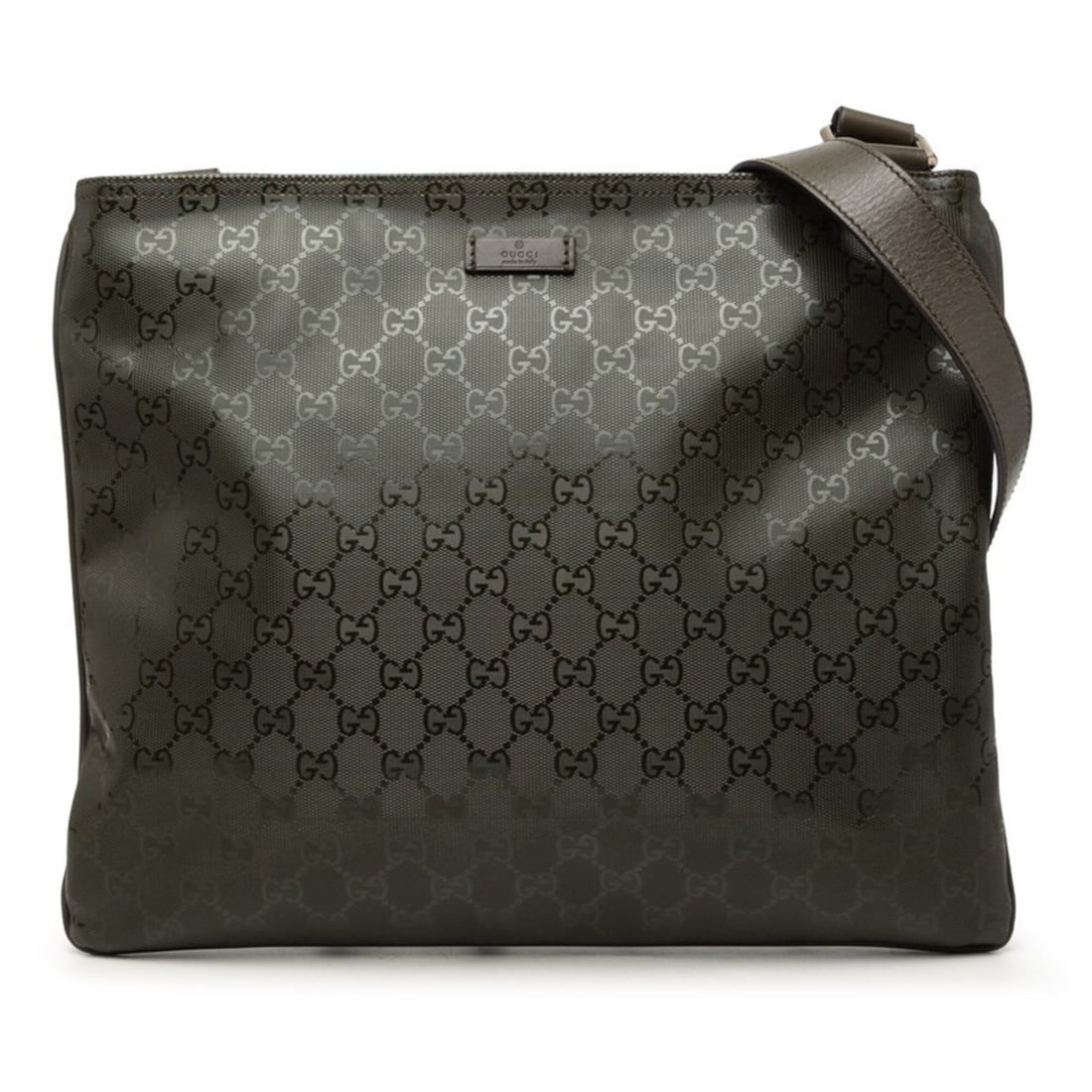 Gucci GG Imprime Crossbody Shoulder Bag 201446 Moss Green Leather Men's GUCCI: --- Catalog ---Category: SizeSize (HxWxD): 29cm x 35cm x 2.5cm / 11.41'' x 13.77'' x 0.98''Category: DesignType: Shoulder bagColor: Moss greenGender: MenMaterial: PVC , Leather Category: GeneralMPN: 2