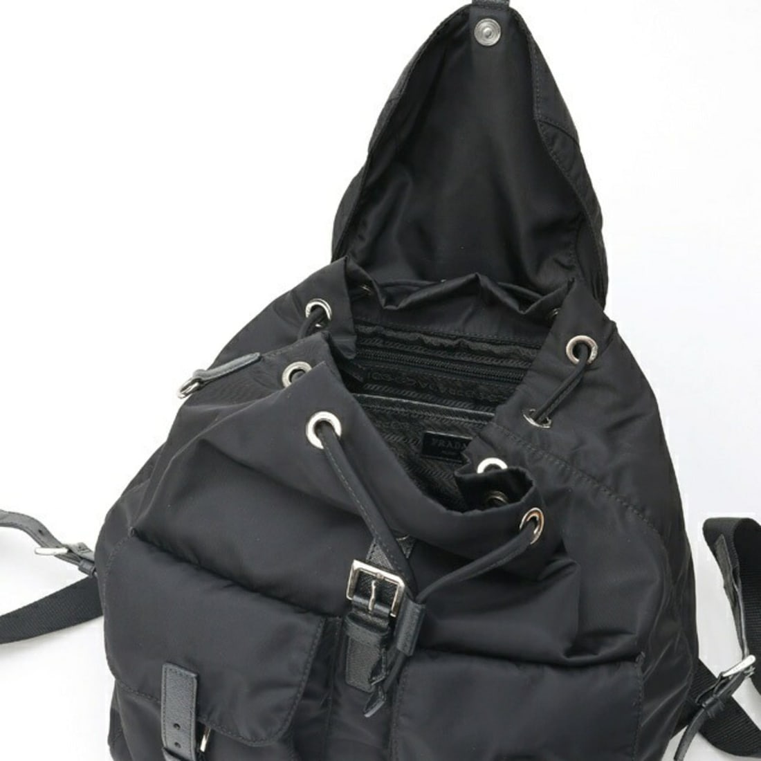 Prada medium nylon backpack, model 1BZ811, black. - 6
