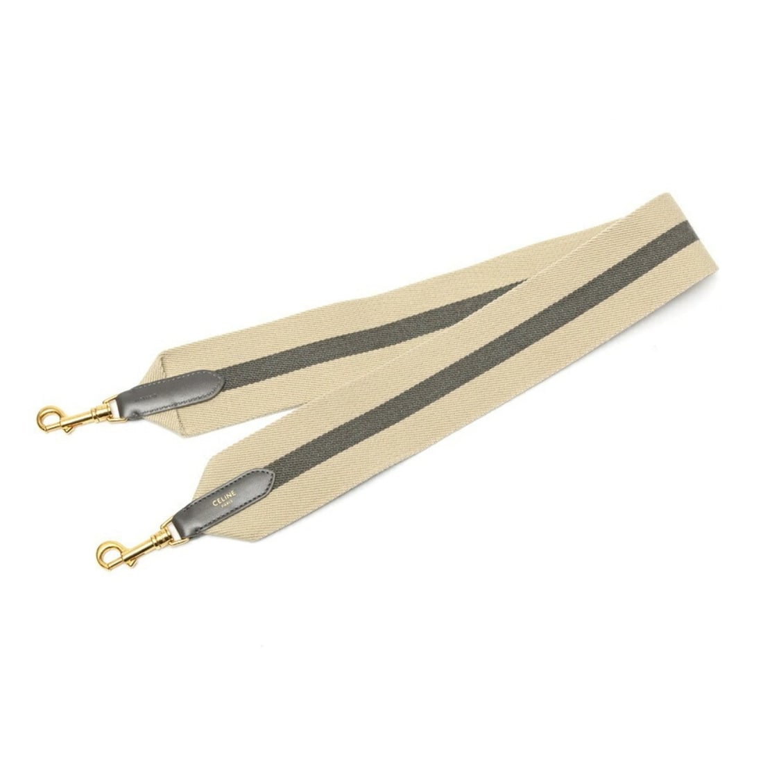 Celine shoulder strap, model number 49S02, canvas and leather, beige gray.: --- Catalog ---Category: SizeHandle/Strap Length: 88cm / 34.64''Category: DesignType: StrapColor: Beige, GrayGender: WomenMaterial: Canvas, ResinCategory: GeneralBrand: CelineCountry of Origin: Italy-