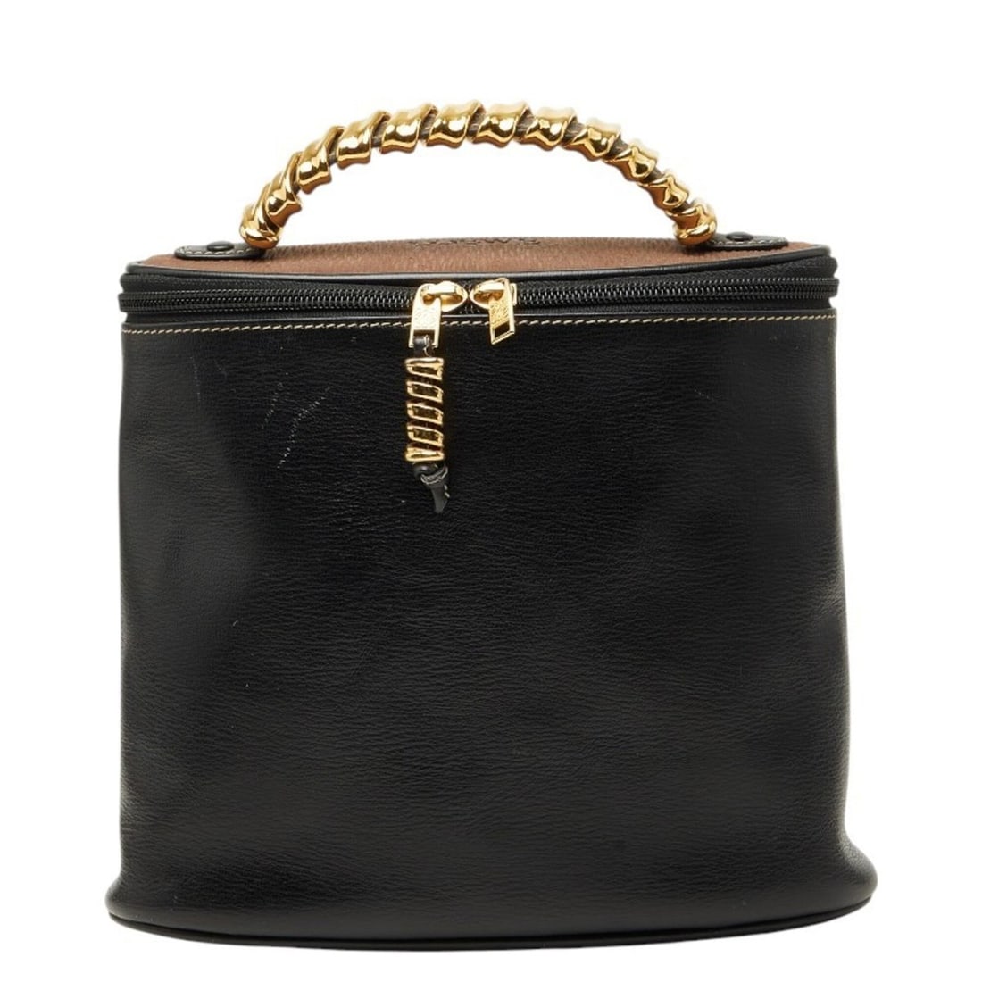 Loewe Velázquez Vanity Bag Handbag Black Brown Leather Women's LOEWE: --- Catalog ---Category: SizeSize (HxWxD): 20cm x 23.5cm x 9.5cm / 7.87'' x 9.25'' x 3.74''Category: DesignType: Handbag, Vanity bagColor: Black, BrownGender: WomenMaterial: Leather Category: GeneralB