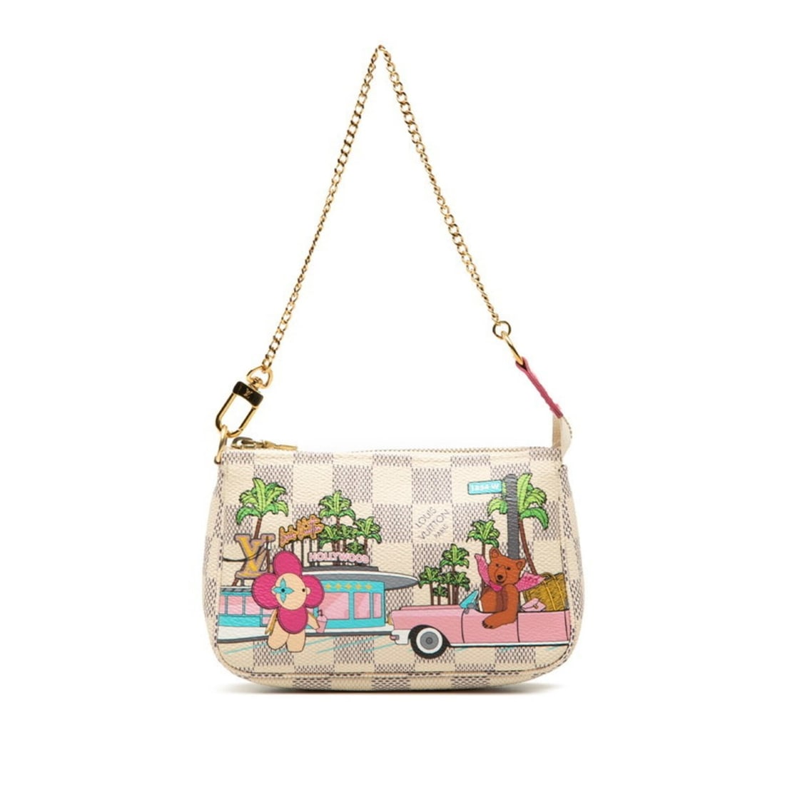 Louis Vuitton Damier Azur Vivienne Mini Pochette Accessoires Handbag Pouch N60487 White Multicolor: --- Catalog ---Category: SizeSize (HxWxD): 10cm x 14.5cm x 3cm / 3.93'' x 5.7'' x 1.18''Category: DesignType: Handbag, Pochette, PouchColor: Multi-color, WhiteGender: WomenMaterial: Leather , PVC Cate