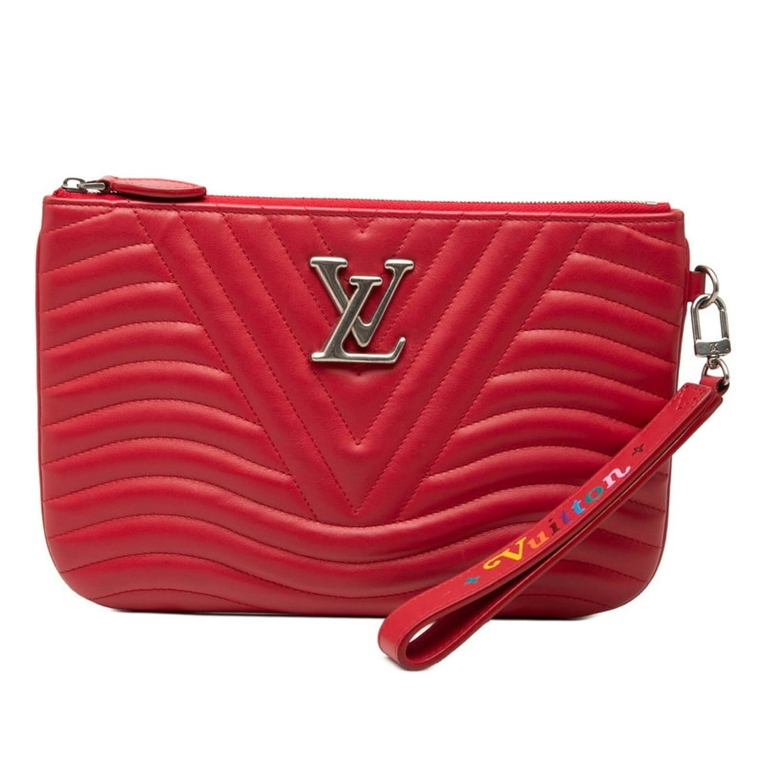 Louis Vuitton New Wave Pochette Zip Clutch Bag M67500 Red Leather Women's LOUIS VUITTON: --- Catalog ---Category: SizeSize (HxWxD): 16cm x 24cm x 1.5cm / 6.29'' x 9.44'' x 0.59''Category: DesignType: Clutch bagColor: Red colorGender: WomenMaterial: Leather Category: GeneralMPN: M67500Bran
