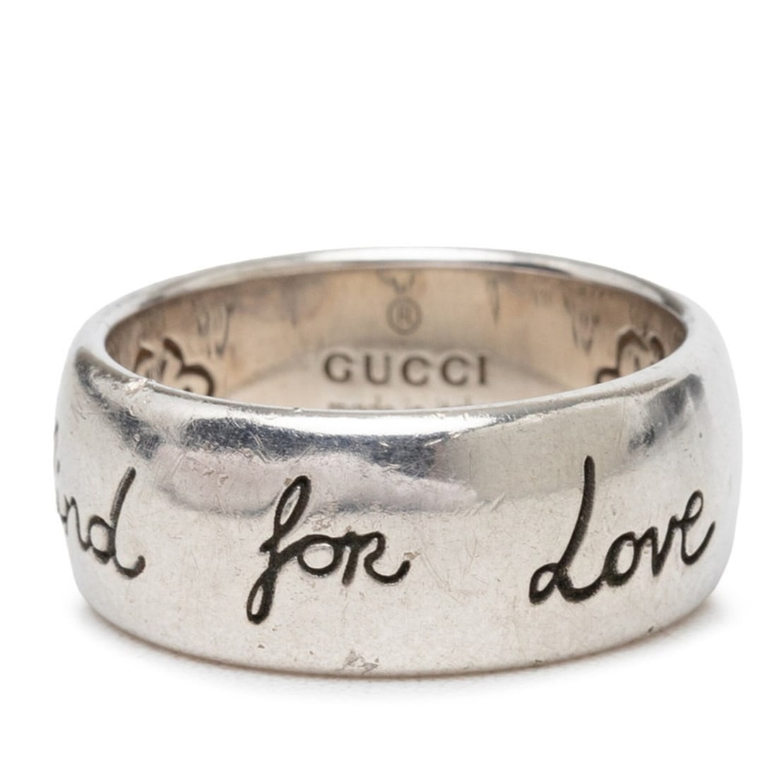 Gucci Interlocking G Blind for Love Ring, Size #19, Heart Design, SV925 Silver, Women's.: --- Catalog ---Category: SizeJP Size: 17.5US Size: 8.5Category: DesignType: Band ringGender: WomenMaterial: Silver 925Category: GeneralBrand: Gucci--- Item List ---Section: ConditionRanking: Rank AB U