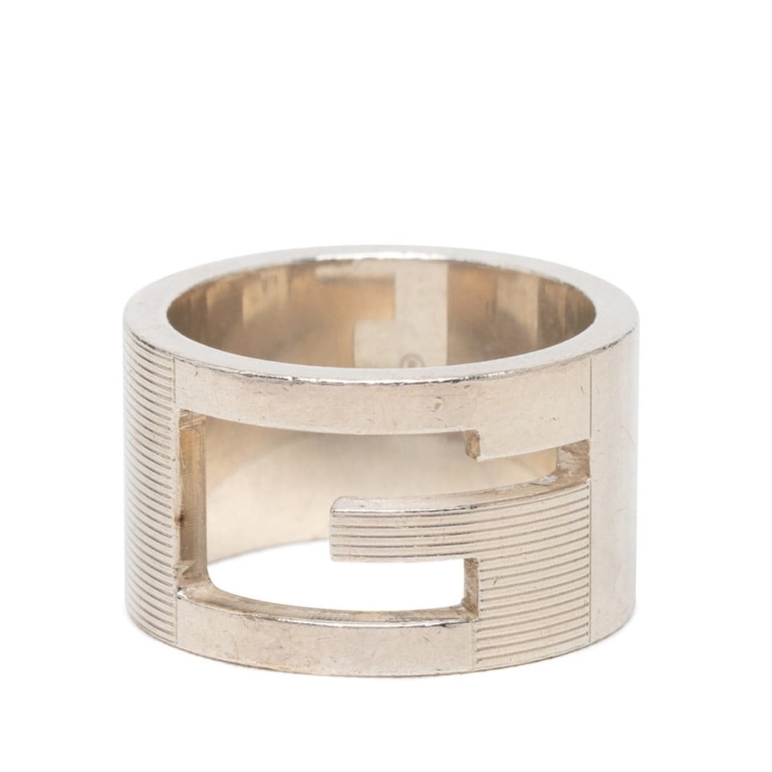 Gucci Branded G Wide Ring, Size #13, SV925 Silver, Women's GUCCI (1 of 7)