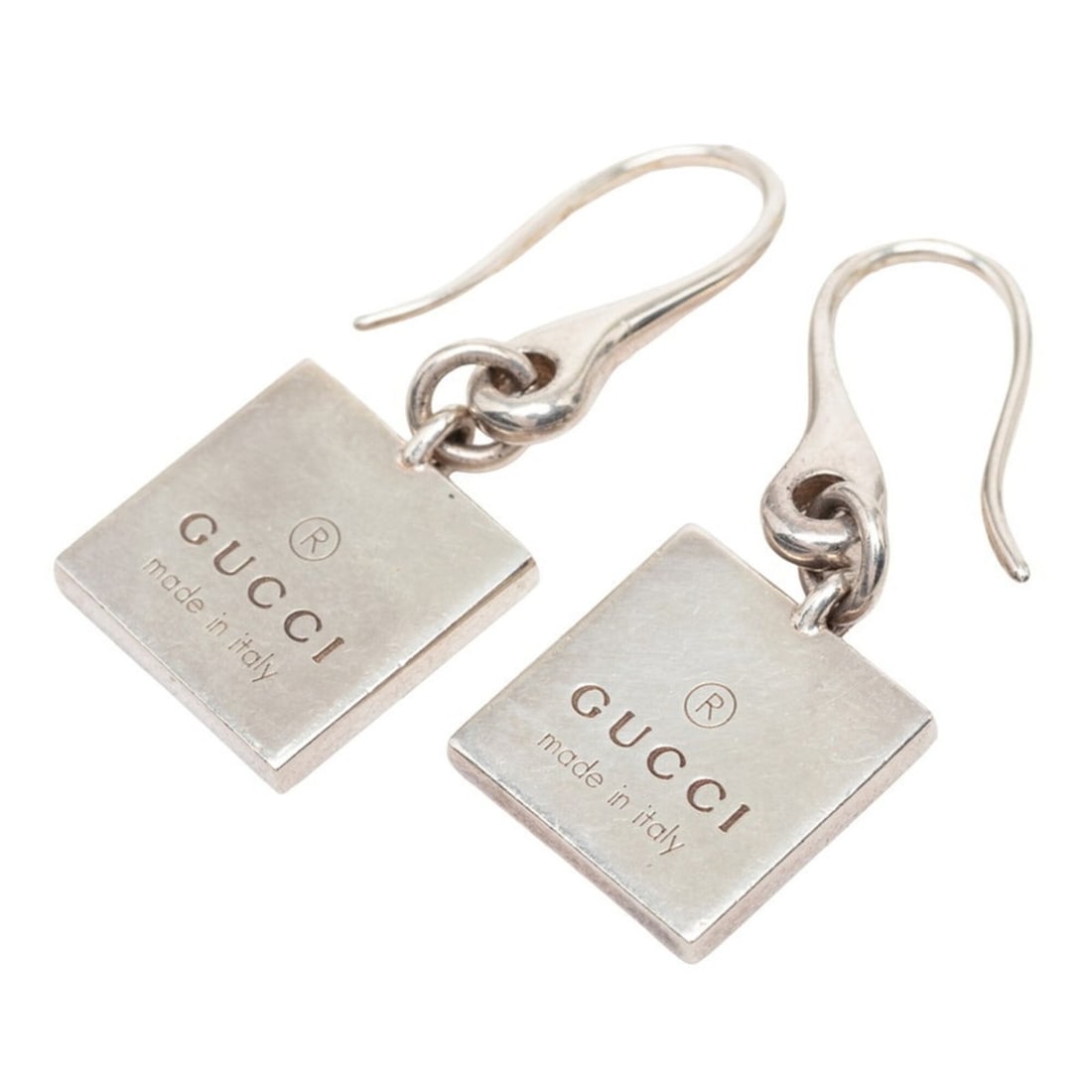 Gucci Hook Earrings, Square, SV925 Silver, Women's GUCCI: --- Catalog ---Category: SizeSize (HxWxD): 32.40mm x 12.50mm / 1.28'' x 0.49''Category: DesignType: Stud earringsGender: WomenMaterial: Silver 925Category: GeneralBrand: Gucci--- Item List ---Section: