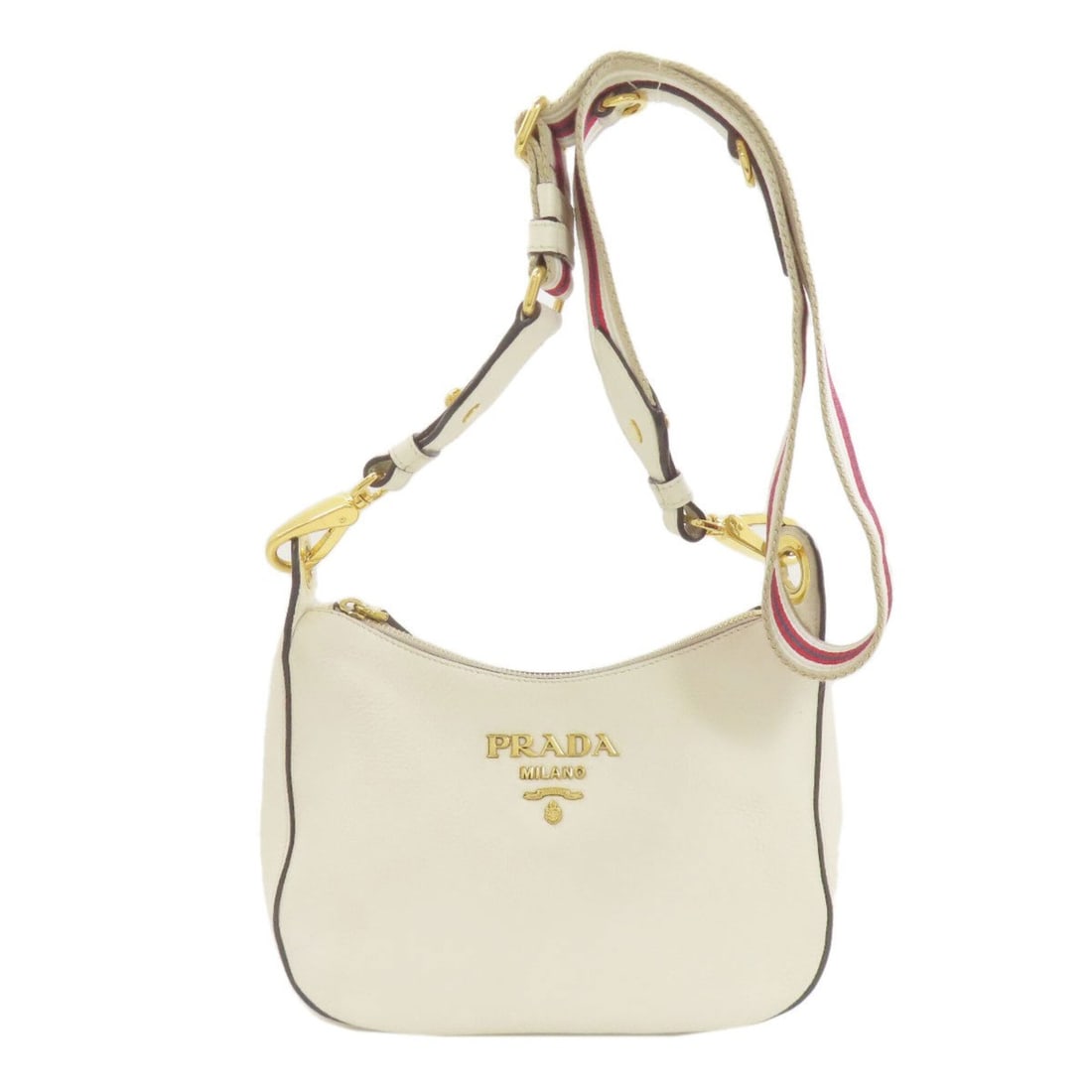 Prada Logo Shoulder Bag, Calfskin, Women's PRADA: --- Catalog ---Category: SizeSize (HxWxD): 18cm x 24cm x 5.5cm / 7.08'' x 9.44'' x 2.16''Category: DesignType: Shoulder bagColor: WhiteGender: WomenMaterial: Leather Leather/Fur Type: CalfskinCategory