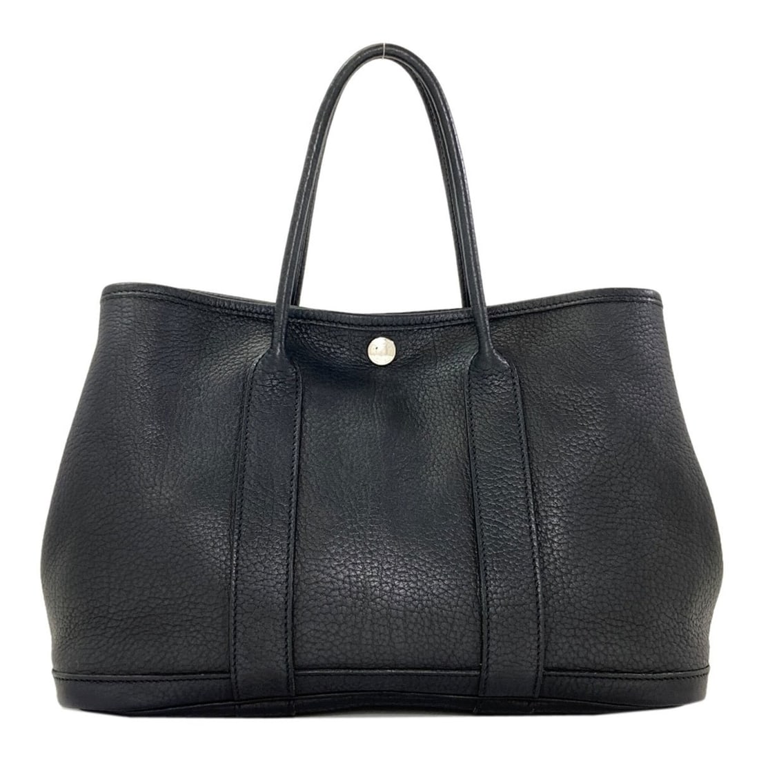 Hermes Garden Party TPM Silver Hardware Handbag Negonda Leather Women's HERMES: --- Catalog ---Category: SizeSize (HxWxD): 21cm x 30cm x 14cm / 8.26'' x 11.81'' x 5.51''Category: DesignType: HandbagColor: BlackGender: WomenMaterial: Negonda leather Category: GeneralBrand: Hermes-