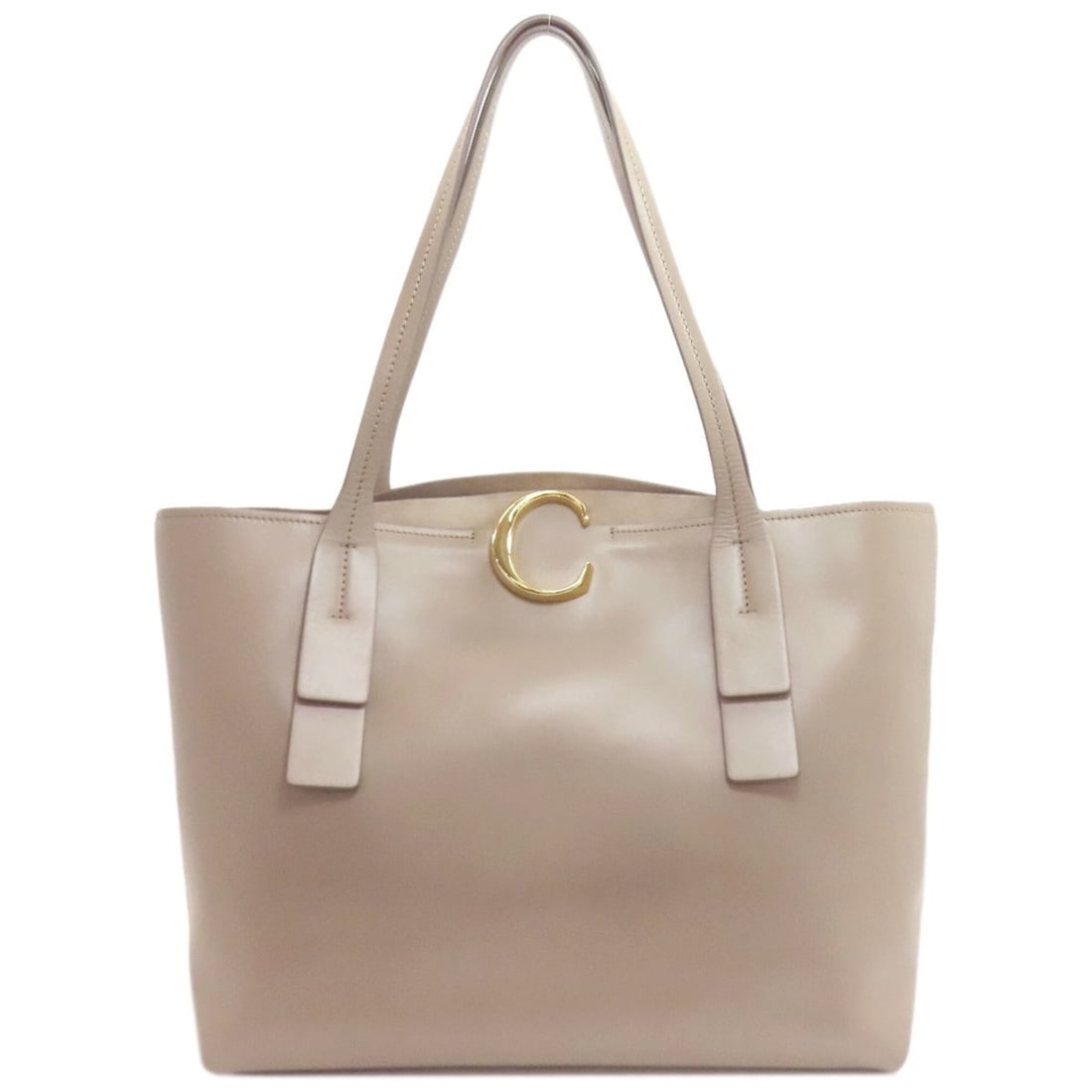 Chloé Chloe C Logo Tote Bag Leather Women's CHLOE: --- Catalog ---Category: SizeSize (HxWxD): 29cm x 45cm x 15cm / 11.41'' x 17.71'' x 5.9''Category: DesignType: Tote bagColor: GrayishGender: WomenMaterial: Leather Category: GeneralBrand: Chloé--- It