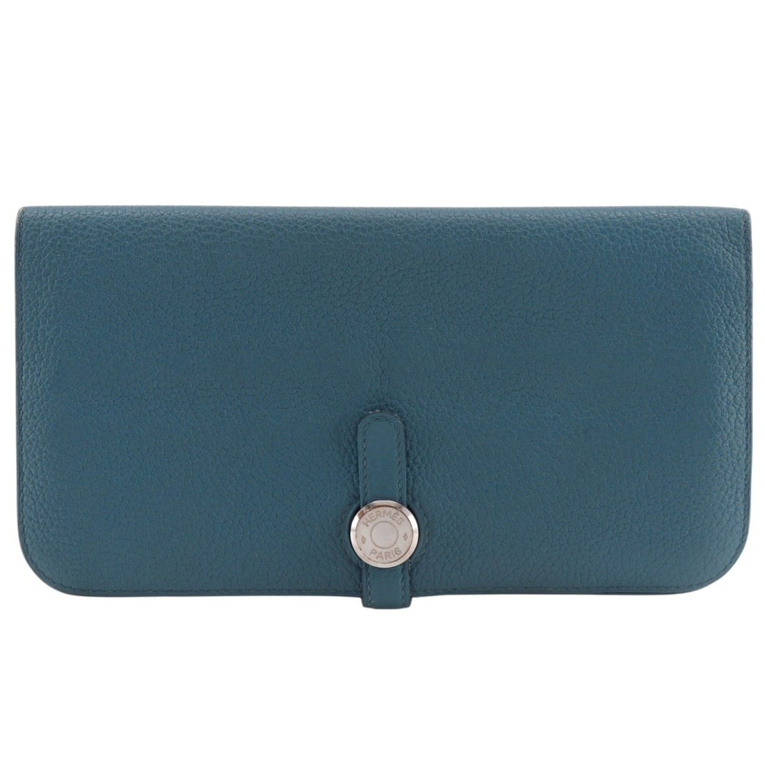 Hermes Dogon Long Wallet, Taurillon Clemence Leather, 2016 Model, Blue with X-shaped Belt Buckle,: --- Catalog ---Category: SizeWeight: 160g / 5.64oz.Size (HxWxD): 11cm x 20.5cm x 1.5cm / 4.33'' x 8.07'' x 0.59''Category: DesignType: Long wallet (bi-fold)Color: BlueGender: UnisexMaterial: Taurillon
