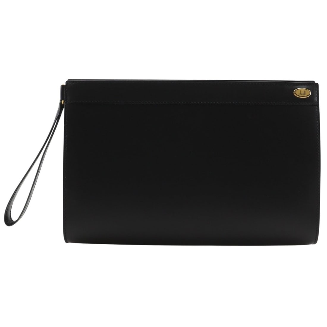 Dunhill Leather Second Bag, Black, A5 Size, Men's: --- Catalog ---Category: SizeWeight: 220g / 7.76oz.Handle Drop: 15.00cm / 5.91''Size (HxWxD): 17cm x 26cm x 6cm / 6.69'' x 10.23'' x 2.36''Category: DesignType: Clutch bagGender: MenMaterial: Leather 