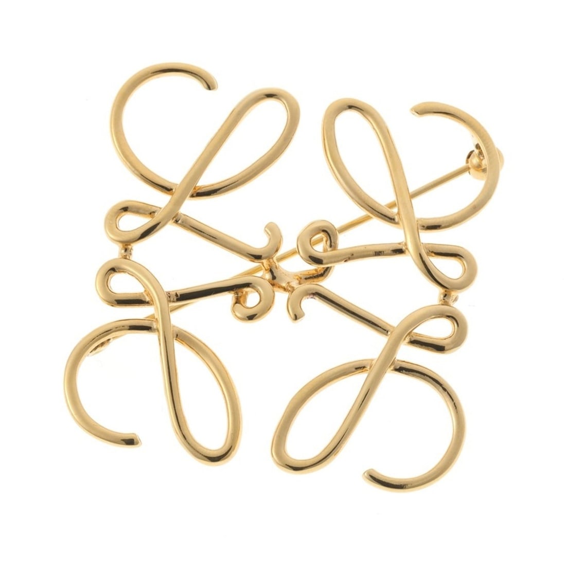 Loewe Anagram Brooch 111.25.020, Metal, Gold (1 of 10)