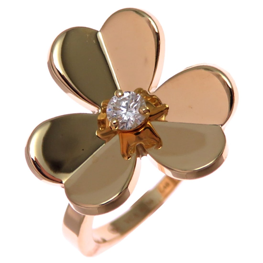 Van Cleef & Arpels #48 Diamond Frivole 1 Flower Small Model Women's Ring VCARP2DS00 750 Yellow Gold: --- Catalog ---Category: SizeJP Size: 7.5US Size: 4Category: DesignType: Band ringStone: DiamondGender: WomenMaterial: Yellow gold (18K)Category: GeneralMPN: VCARP2DS00Brand: Van Cleef & Arpels--- Ite