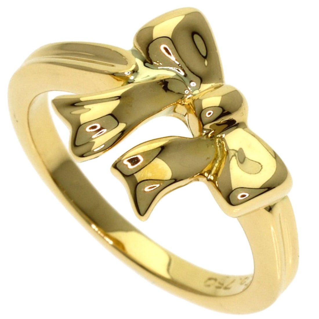 Tiffany & Co. Ribbon Ring, 18K Yellow Gold, Women's Ring.: --- Catalog ---Category: SizeJP Size: 8.5US Size: 4.5Category: DesignType: Band ringGender: WomenMaterial: Yellow gold (18K)Category: GeneralBrand: Tiffany--- Item List ---Section: ConditionRanking: R
