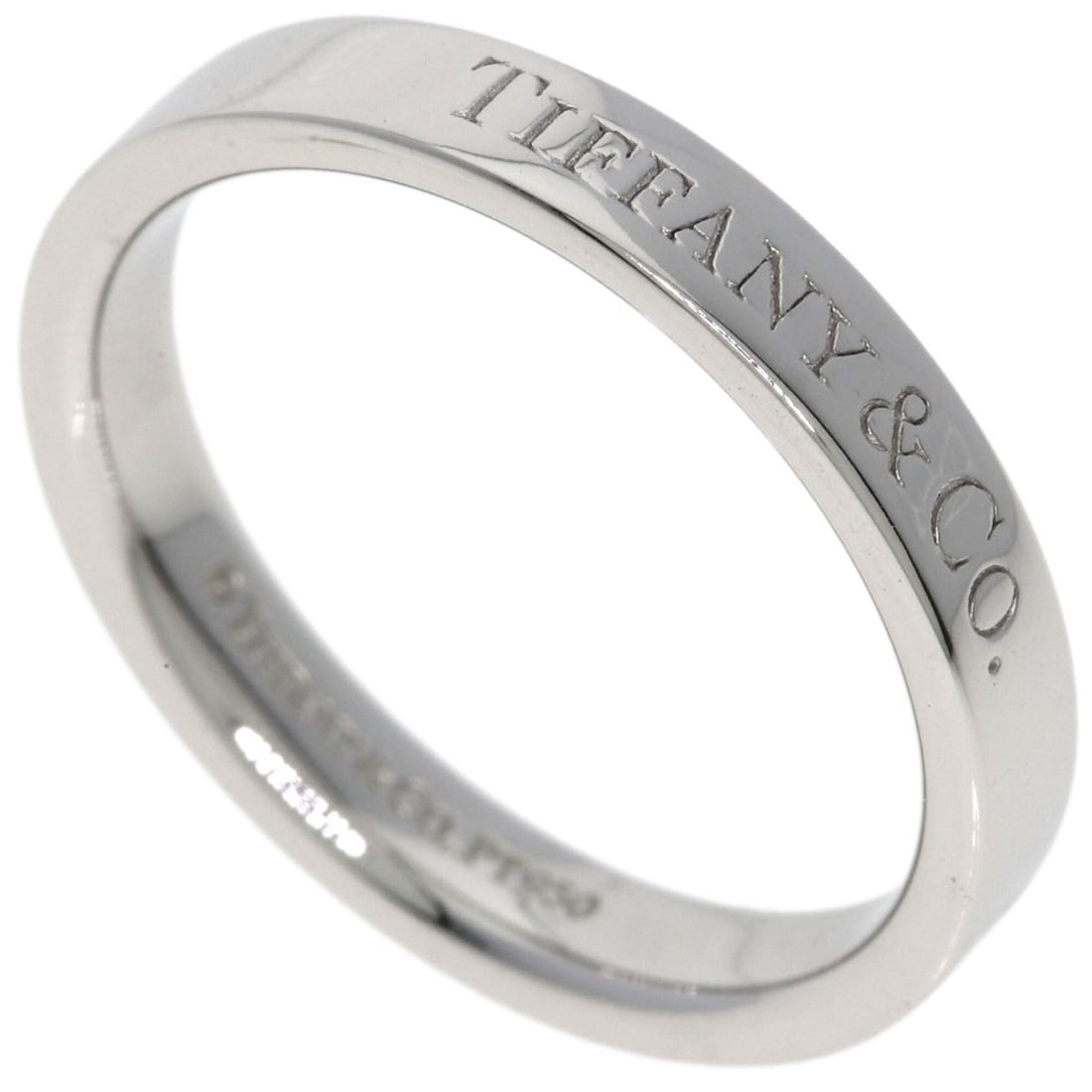 Tiffany & Co. Flat Band Ring, Platinum PT950, Women's Ring.: --- Catalog ---Category: SizeJP Size: 10US Size: 5.5Category: DesignType: Band ringGender: WomenMaterial: Platinum 950Category: GeneralBrand: Tiffany--- Item List ---Section: ConditionRanking: Rank A 