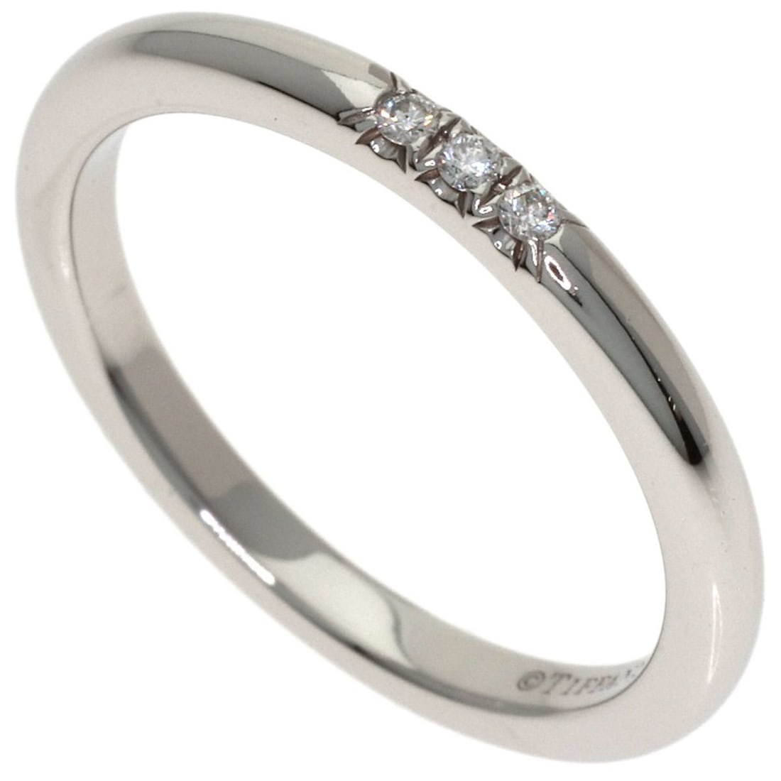 Tiffany & Co. Forever Diamond Ring, Platinum PT950, Women's.: --- Catalog ---Category: SizeJP Size: 9US Size: 5Category: DesignType: Band ringStone: DiamondGender: WomenMaterial: Platinum 950Category: GeneralBrand: Tiffany--- Item List ---Section: ConditionRanki