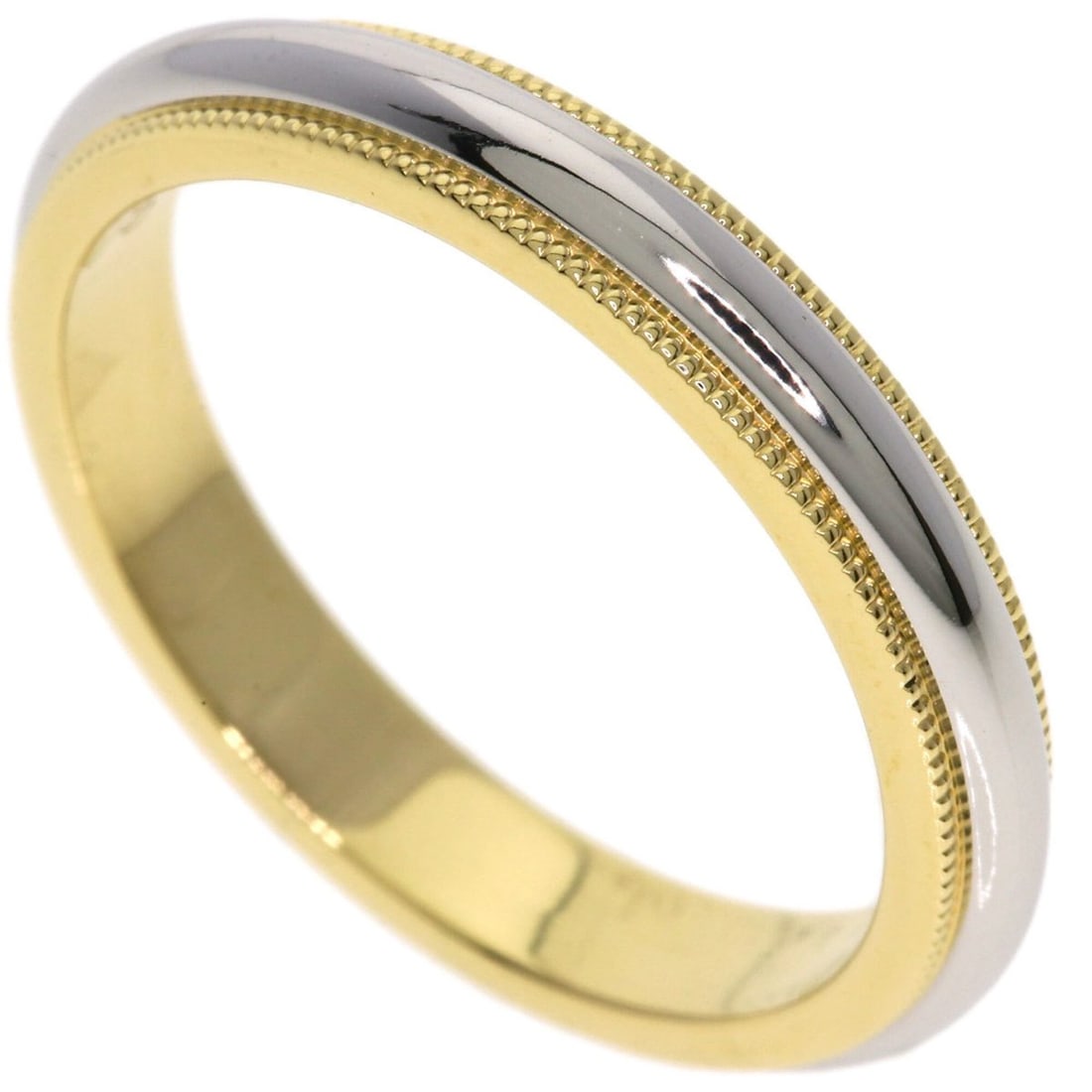 Tiffany & Co. Milgrain Ring, 18K Yellow Gold/PT950, Women's.: --- Catalog ---Category: SizeJP Size: 16.5US Size: 8Category: DesignType: Band ringGender: WomenMaterial: Platinum 950, Yellow gold (18K)Category: GeneralBrand: Tiffany--- Item List ---Section: Condit