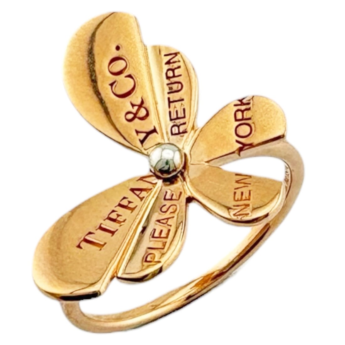 Tiffany & Co. Return to Love Bugs Collection Butterfly Ring, 18K Pink Gold, Women's Ring.: --- Catalog ---Category: SizeJP Size: 14US Size: 7Category: DesignType: Band ringColor: Pink gold, SilverGender: WomenMaterial: Pink gold (18K), Silver 925Category: GeneralBrand: Tiffany--- Item List 