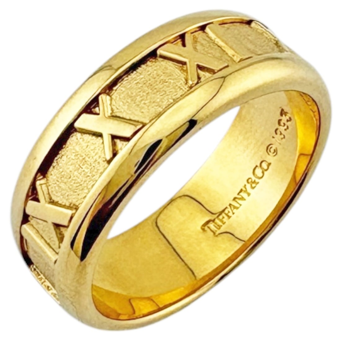 Tiffany & Co. Atlas Ring, 18K Yellow Gold, Women's Ring.: --- Catalog ---Category: SizeJP Size: 14.5US Size: 7Category: DesignType: Band ringColor: Yellow goldGender: WomenMaterial: Yellow gold (18K)Category: GeneralBrand: Tiffany--- Item List ---Section: Co