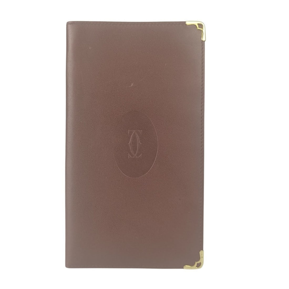 Cartier long wallet, Must Line, Bordeaux calf leather, men's bi-fold wallet: --- Catalog ---Category: SizeSize (HxWxD): 19cm x 10.7cm x 8.00mm / 7.48'' x 4.21'' x 0.31''Category: DesignType: Bill wallet (bi-fold)Color: BordeauxGender: MenMaterial: Leather Leather/Fur Type: Cal
