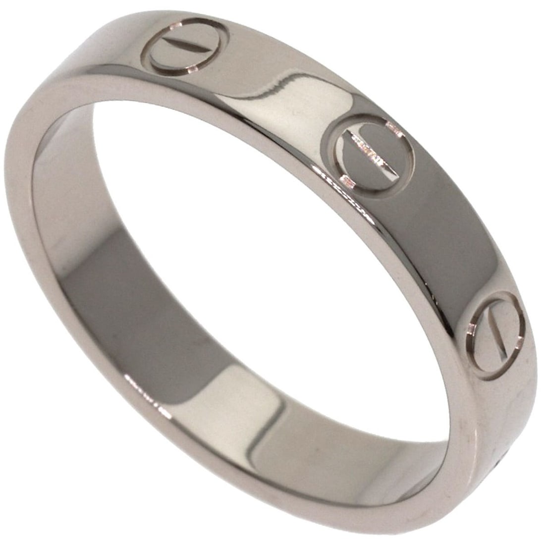 Cartier Mini Love Ring #52, 18K White Gold, Women's Ring, CARTIER: --- Catalog ---Category: SizeJP Size: 12US Size: 6.5Category: DesignType: Band ringGender: WomenMaterial: White gold (18K)Category: GeneralBrand: Cartier--- Item List ---Section: ConditionRanking: Ran