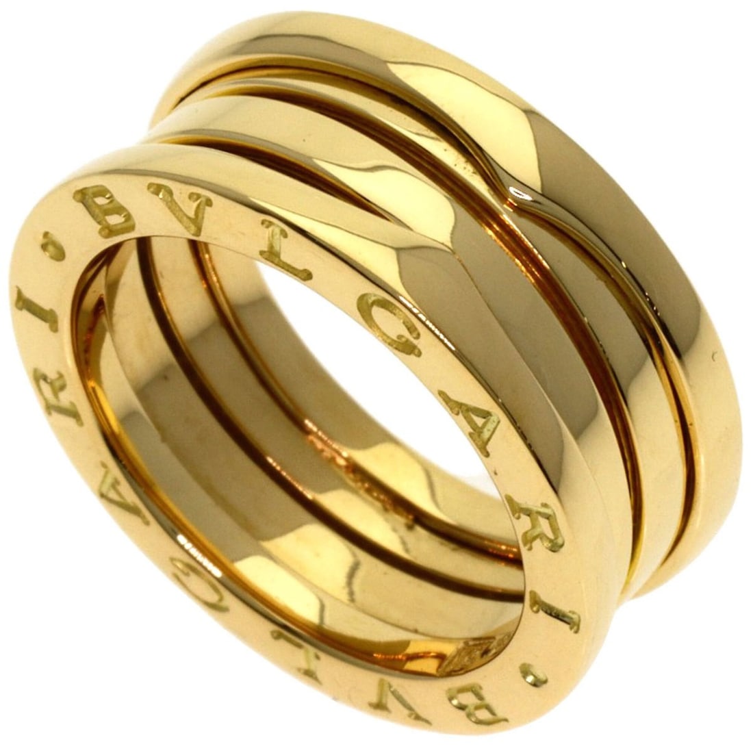 BVLGARI B-zero1 3-band ring #51, 18K yellow gold, women's.: --- Catalog ---Category: SizeJP Size: 11US Size: 6Category: DesignType: Band ringGender: WomenMaterial: Yellow gold (18K)Category: GeneralBrand: Bvlgari--- Item List ---Section: ConditionRanking: Rank