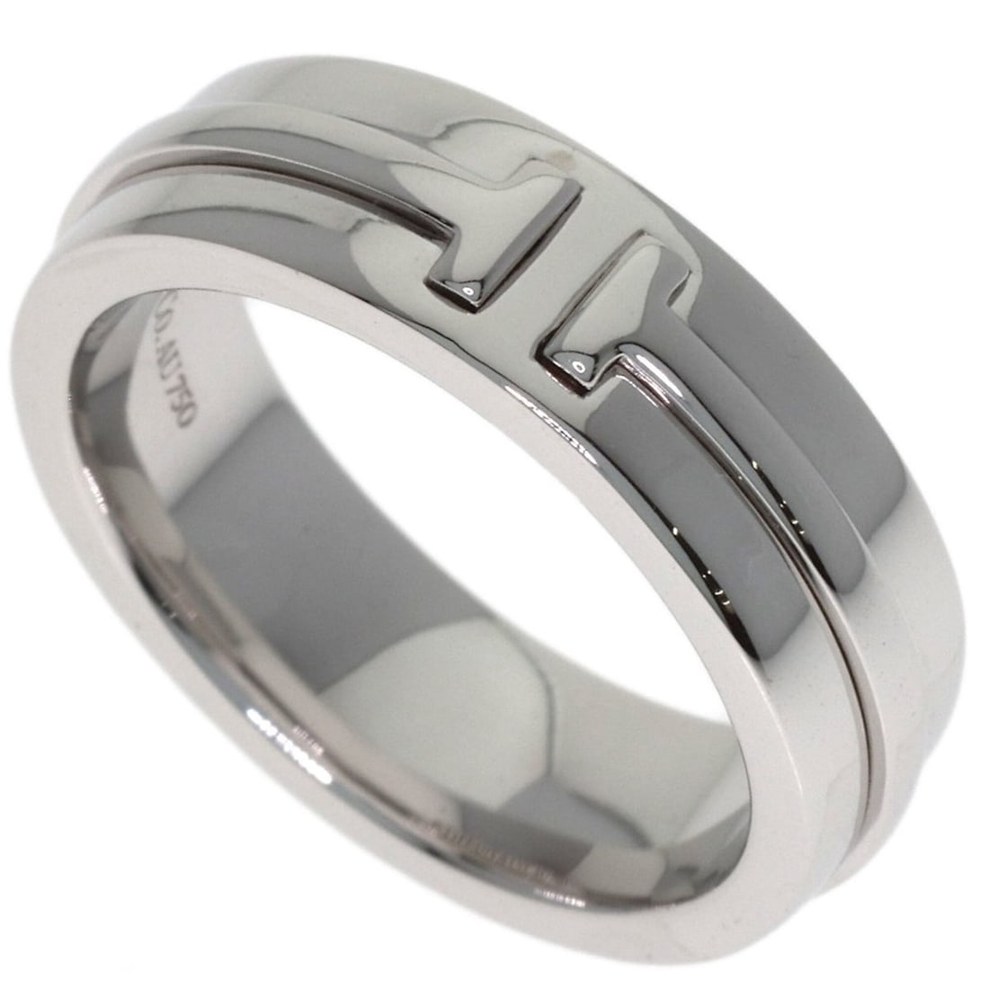 Tiffany & Co. T Narrow Ring, 18K White Gold, Women's.: --- Catalog ---Category: SizeJP Size: 9US Size: 5Category: DesignType: Band ringGender: WomenMaterial: White gold (18K)Category: GeneralBrand: Tiffany--- Item List ---Section: ConditionRanking: Rank A