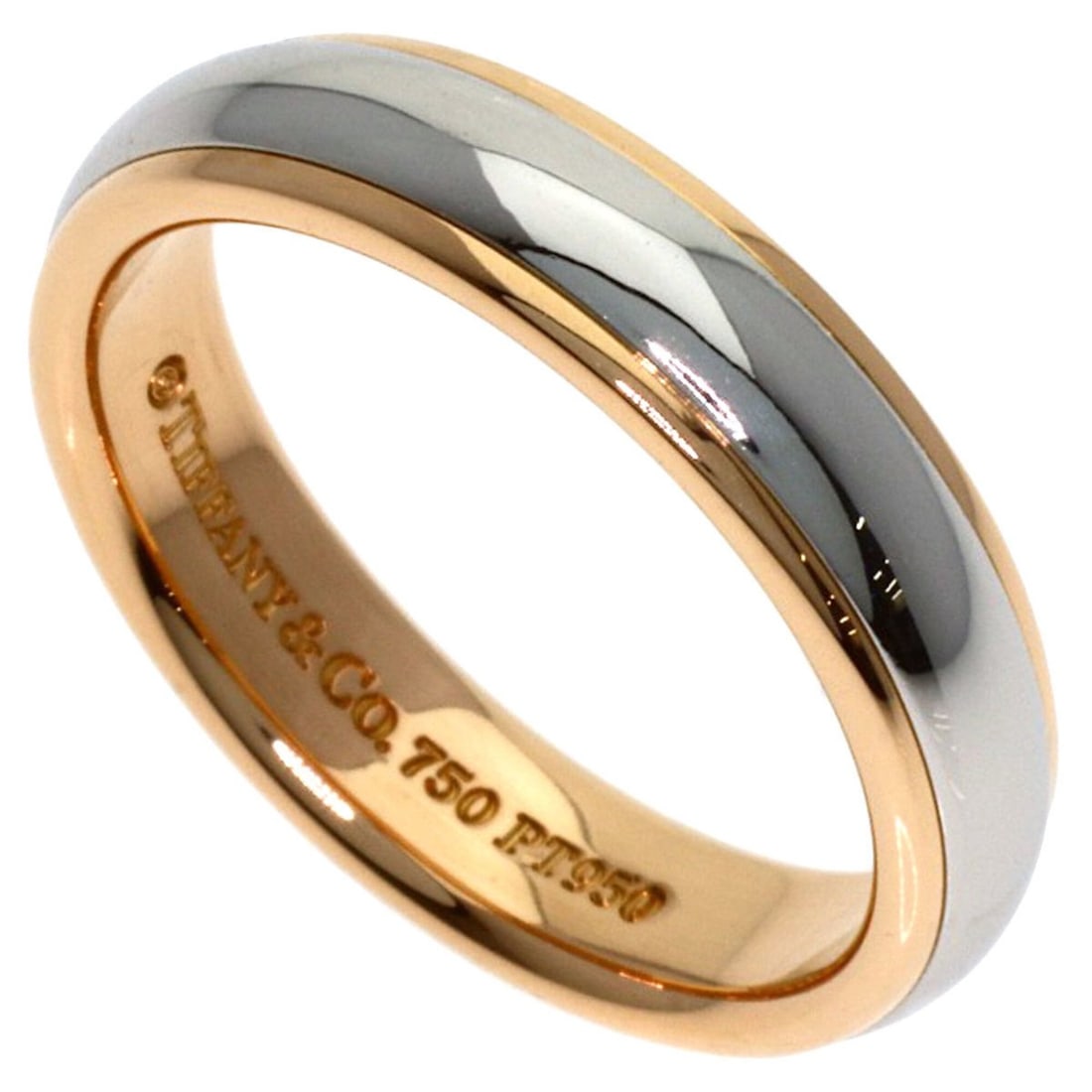 Tiffany & Co. Wedding Ring, 18K Pink Gold/PT950, Women's.: --- Catalog ---Category: SizeJP Size: 7US Size: 4Category: DesignType: Band ringGender: WomenMaterial: Platinum 950, Yellow gold (18K)Category: GeneralBrand: Tiffany--- Item List ---Section: Condition