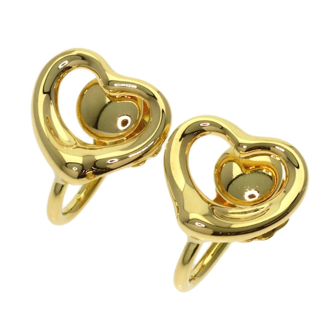 Tiffany & Co. Open Heart Earrings, 18K Yellow Gold, Women's.: --- Catalog ---Category: SizeSize (HxWxD): 9.30mm x 10.60mm / 0.37'' x 0.42''Category: DesignType: Clip earringsGender: WomenMaterial: Yellow gold (18K)Category: GeneralBrand: Tiffany--- Item List ---