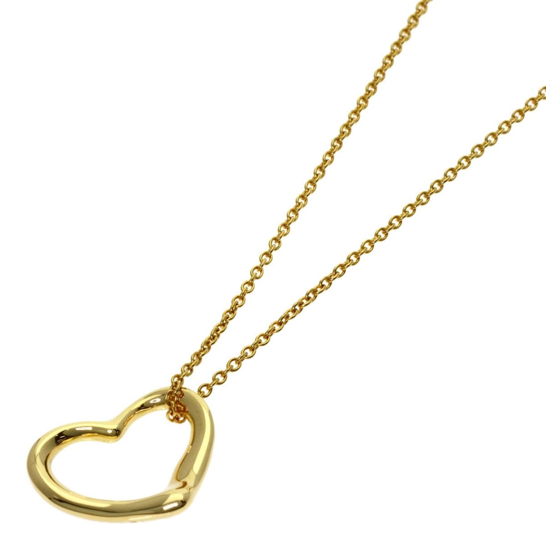 Tiffany & Co. Open Heart Necklace, 18K Yellow Gold, Women's.: --- Catalog ---Category: SizePendant Size: 11.9mm x 14.5mm / 0.46'' x 0.57''Neck Circumference: 38.5 cm / 15.15''Category: DesignGender: WomenMaterial: Yellow gold (18K)Necklace Type: NecklaceCategory